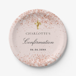 確認赤面バラ金ゴールドグリッター名ガール ペーパープレート