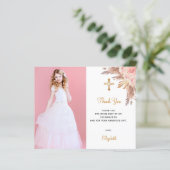 確認赤面パンパスフォトサンキューカード (スタンド正面)