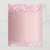 確認赤面ピンクグリッター予算の招待 チラシ (裏面)
