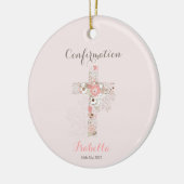 確認赤面ピンクフローラクロス セラミックオーナメント (左)