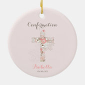 確認赤面ピンクフローラクロス セラミックオーナメント (裏面)