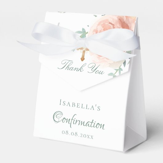 確認赤面ピンクローズフローラ女の感謝してい子あなた フェイバーボックス (正面サイド)