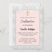 確認銀バラ金ゴールド赤面きらめき 招待状 (正面)