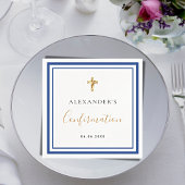 確認青王室の白の名前の男の子 スタンダードカクテルナプキン