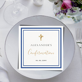 確認青王室の白の名前の男の子 スタンダードカクテルナプキン