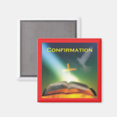 確認鳩、バイブル、クロス マグネット (正面/裏面)