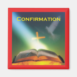 確認鳩、バイブル、クロス マグネット