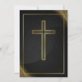 確認黒と金ゴールド エレガント 招待状 (裏面)