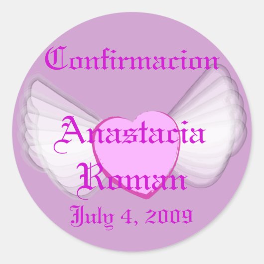 「確認」ステッカスタマイズク ラウンドシール (正面)