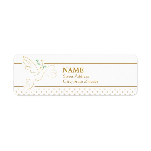 確認 |バプテスマ差出人住所ラベル ラベル (正面)