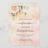 確認 ライラックゴールドの花のユーカリ 招待状 (正面/裏面)