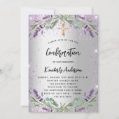 確認 ラベンダー シルバー バイオレット ガール ラグジュアリー 招待状 (正面)