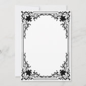 確認 ヴィンテージ ブラック＆ホワイト 宗教的 十字架 招待状 (裏面)