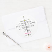 確認 娘 感謝 ラウンド ステッカー (封筒)