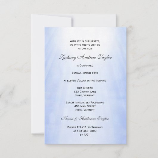 確認 招待状 (正面)