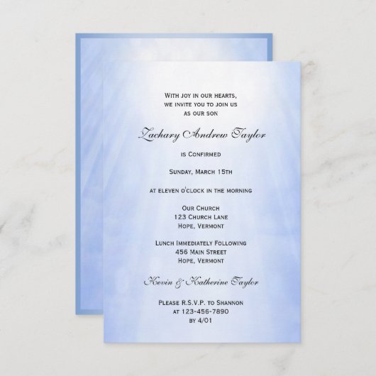 確認 招待状 (正面/裏面)