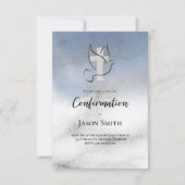 確認 |灰色の青い大理石| 招待状 (正面)