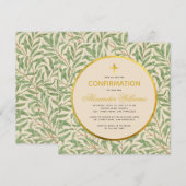 確認 葉の模様 偽の金  男女問わず 招待状 (正面/裏面)