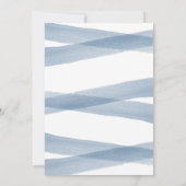 確認、青モダン水色招待状 招待状 (裏面)