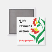 磁やる気を起こさせる石寿命見積 マグネット (正面/裏面)