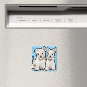 磁カスタム石かわいい子犬キャラクター。 マグネット (インサイチュ (食洗機))