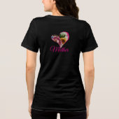 磁器にインスパイアされた花柄 トライブレンドTシャツ (裏面)