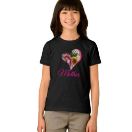 磁器にインスパイアされた花柄 トライブレンドTシャツ