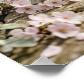 磁器のうさぎの花咲く静寂 ポスター (角)