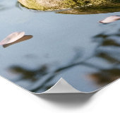 磁器のカエル 蓮の庭 ポスター (角)