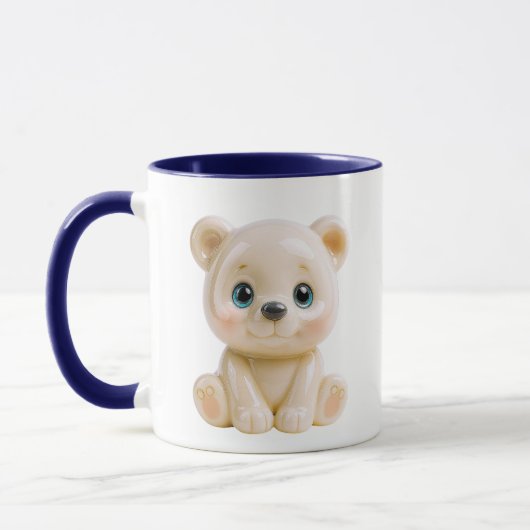 磁器のクマチャーム マグカップ (左)