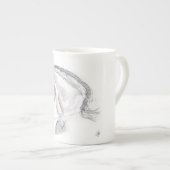 磁器のマグと馬イラストレーション ボーンチャイナマグカップ (正面右)