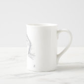 磁器のマグと馬イラストレーション ボーンチャイナマグカップ (右)