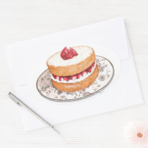 磁器の上のヴィンテージ ストロベリー ショートケーキ デザート