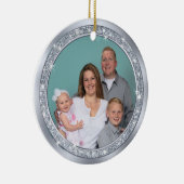 磁器の写真オーナメントと1枚または2枚の写真 セラミックオーナメント (右)