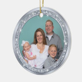 磁器の写真オーナメントと1枚または2枚の写真 セラミックオーナメント (左)