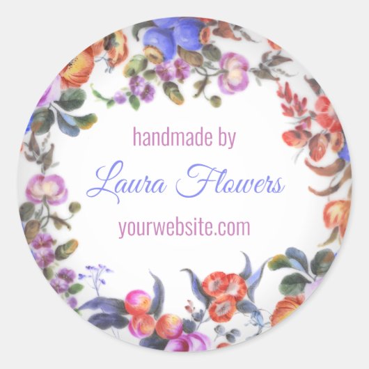 磁器の手製品 ラウンドシール (正面)