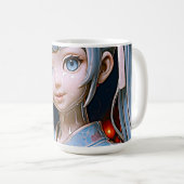 磁器の美人アニメ コーヒーマグカップ (正面右)