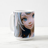 磁器の美人アニメ コーヒーマグカップ (正面左)