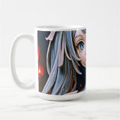 磁器の美人アニメ コーヒーマグカップ (左)