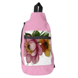 磁器の花にインスパイアされたデザイン スリングバッグ