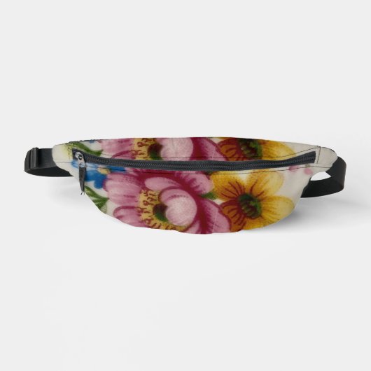 磁器の花にインスパイアされたデザイン ファニーパック (正面)