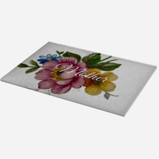 磁器の花をイメージしたまな板 カッティングボード