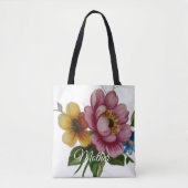 磁器の花柄トートバッグ トートバッグ (正面)