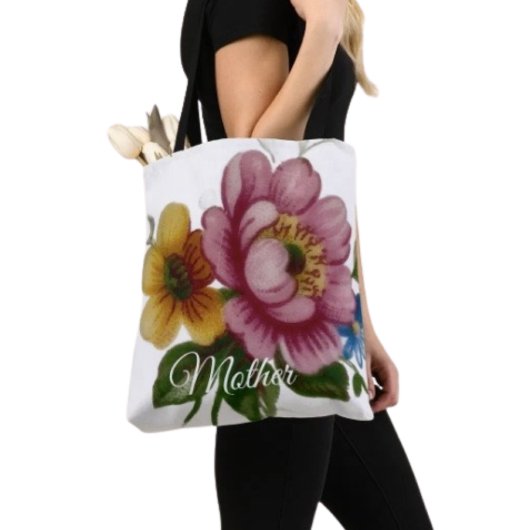磁器の花柄トートバッグ トートバッグ
