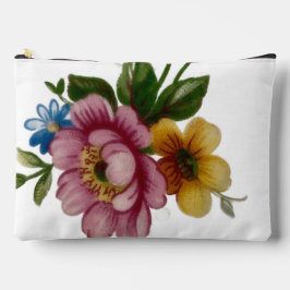 磁器の花柄プリントのカットソーバッグ アクセサリーポーチ