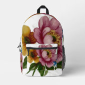 磁器の花 プリントバックパック (正面)