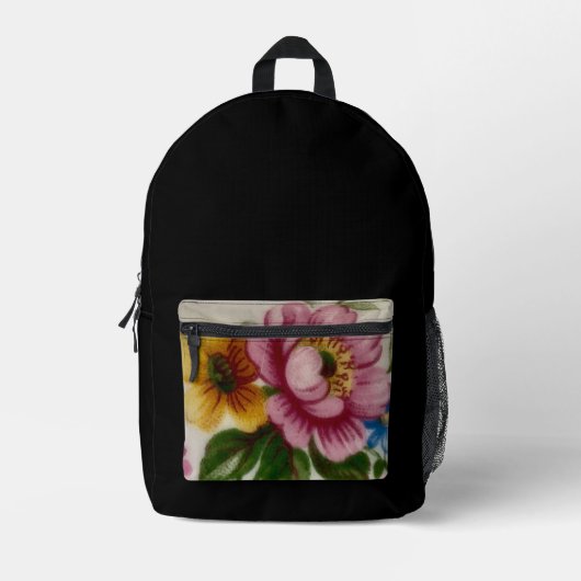 磁器の花 プリントバックパック (正面)