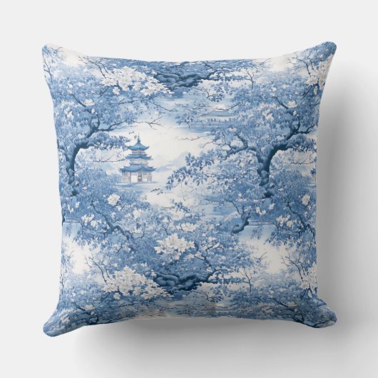 磁器の青い陶器の模様ID1094 クッション (裏面)