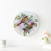 磁器の鳥 ラージ壁時計 (ホーム)