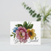 磁器インスパイアフローラ招待状はがき インビテーションポストカード (スタンド正面)